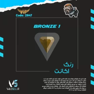 اکانت ولورانت رنک Bronze 1 کد 2647