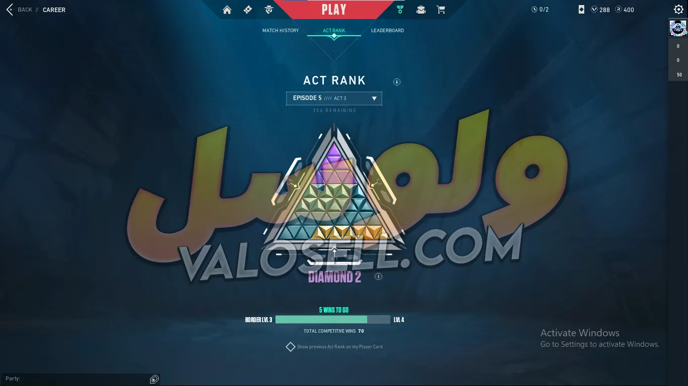 اکانت ولورانت رنک Diamond 2 کد 2871 - Image 2