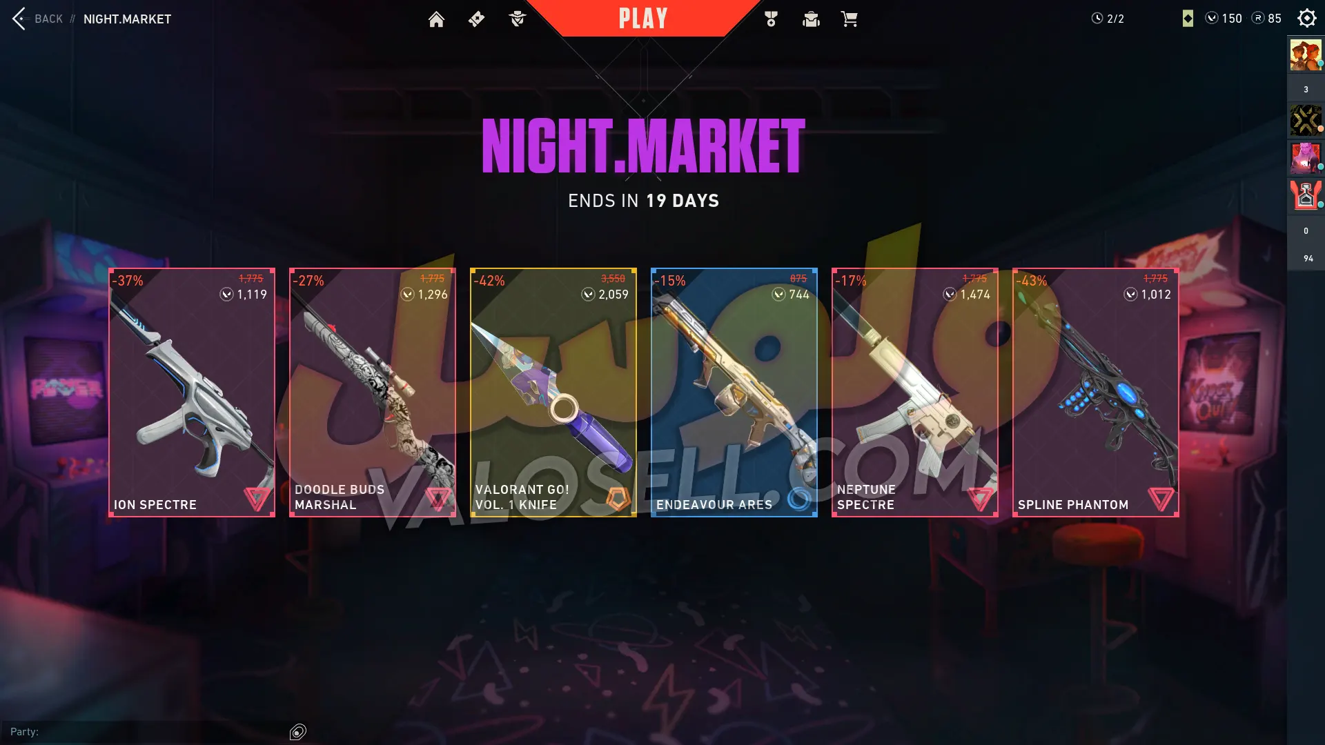 اکانت ولورانت رنک Gold 1 کد 3131 - Image 3
