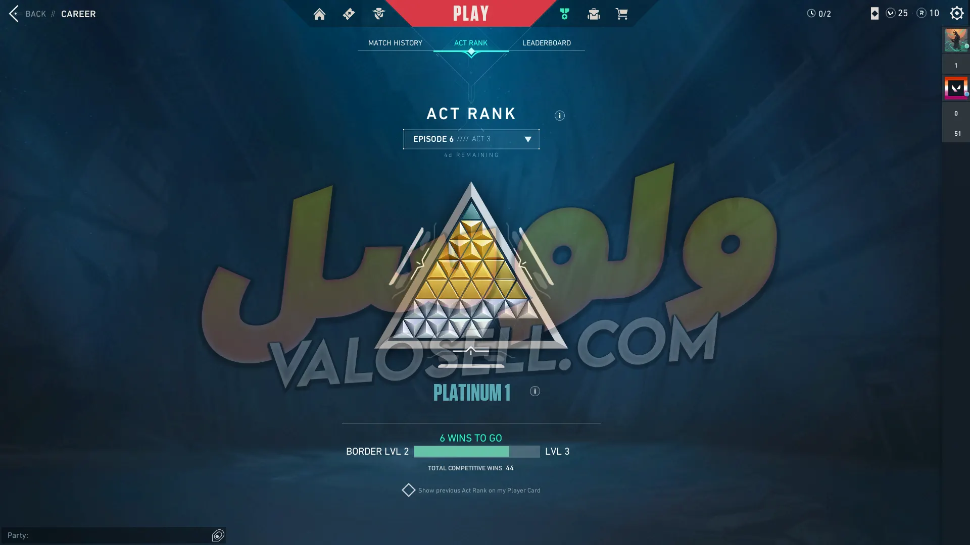 اکانت ولورانت رنک Gold 3 کد 3369 - تصویر 2
