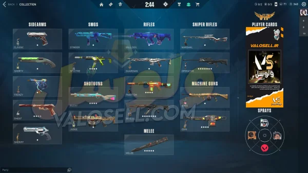 اکانت ولورانت رنک Unranked کد 3389