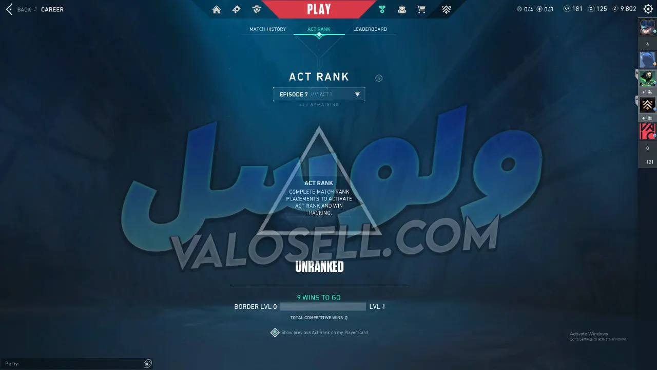 اکانت ولورانت رنک Unranked کد 3430 - Image 2