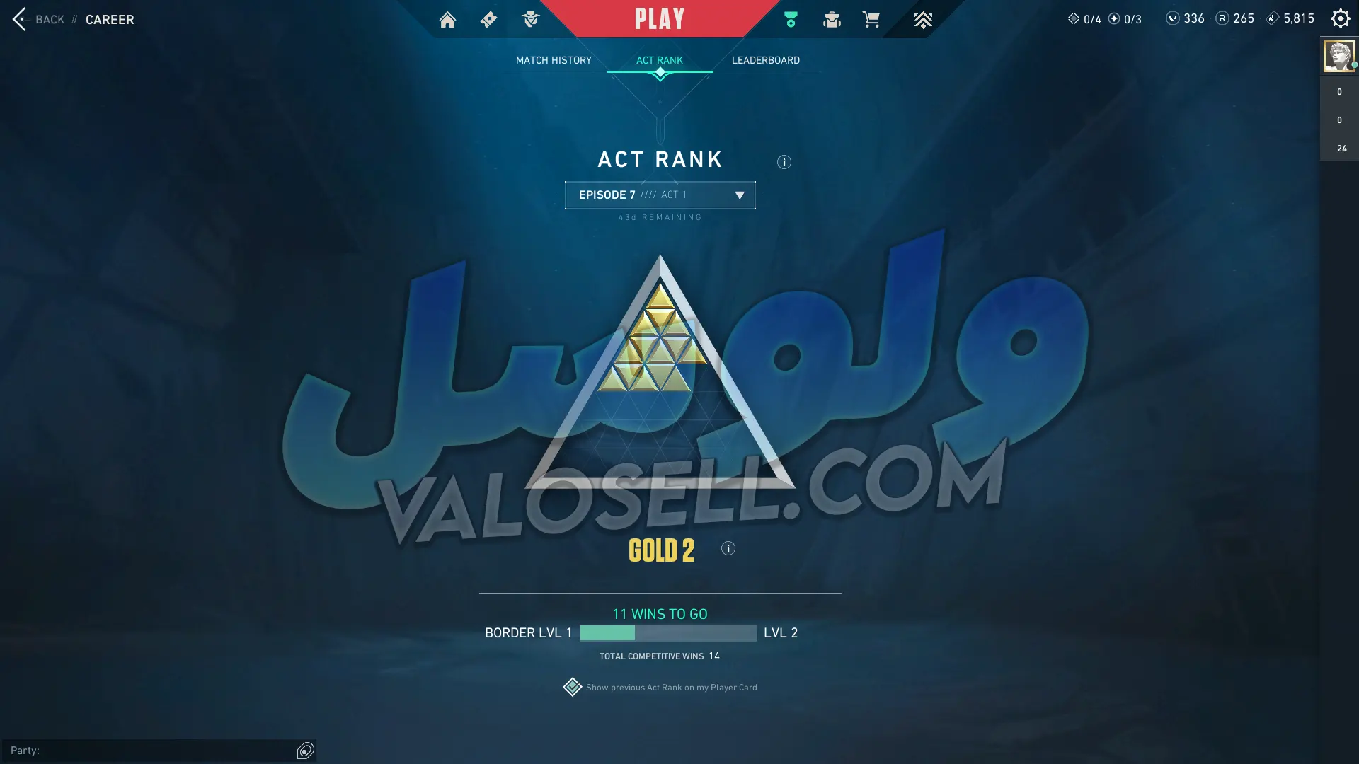 اکانت ولورانت رنک Gold 2 کد 3432 - Image 2