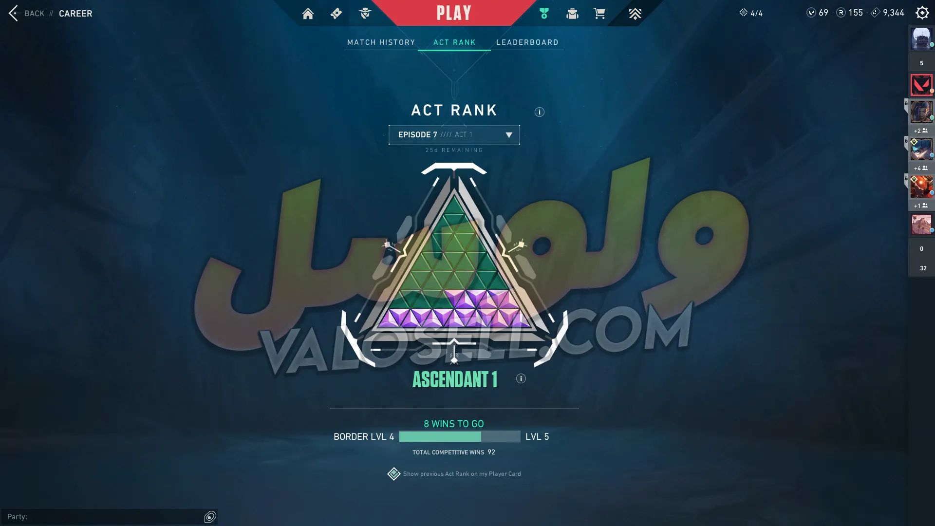 اکانت ولورانت رنک Diamond 3 کد 3491 - Image 2