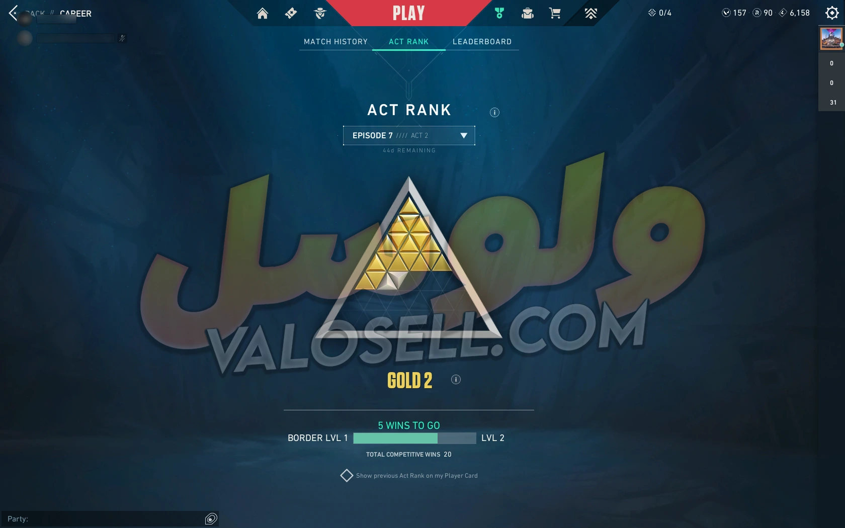 اکانت ولورانت رنک Gold 2 کد 3661 - Image 2