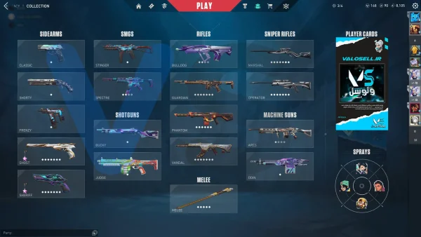 اکانت ولورانت رنک Gold 3 کد 3663