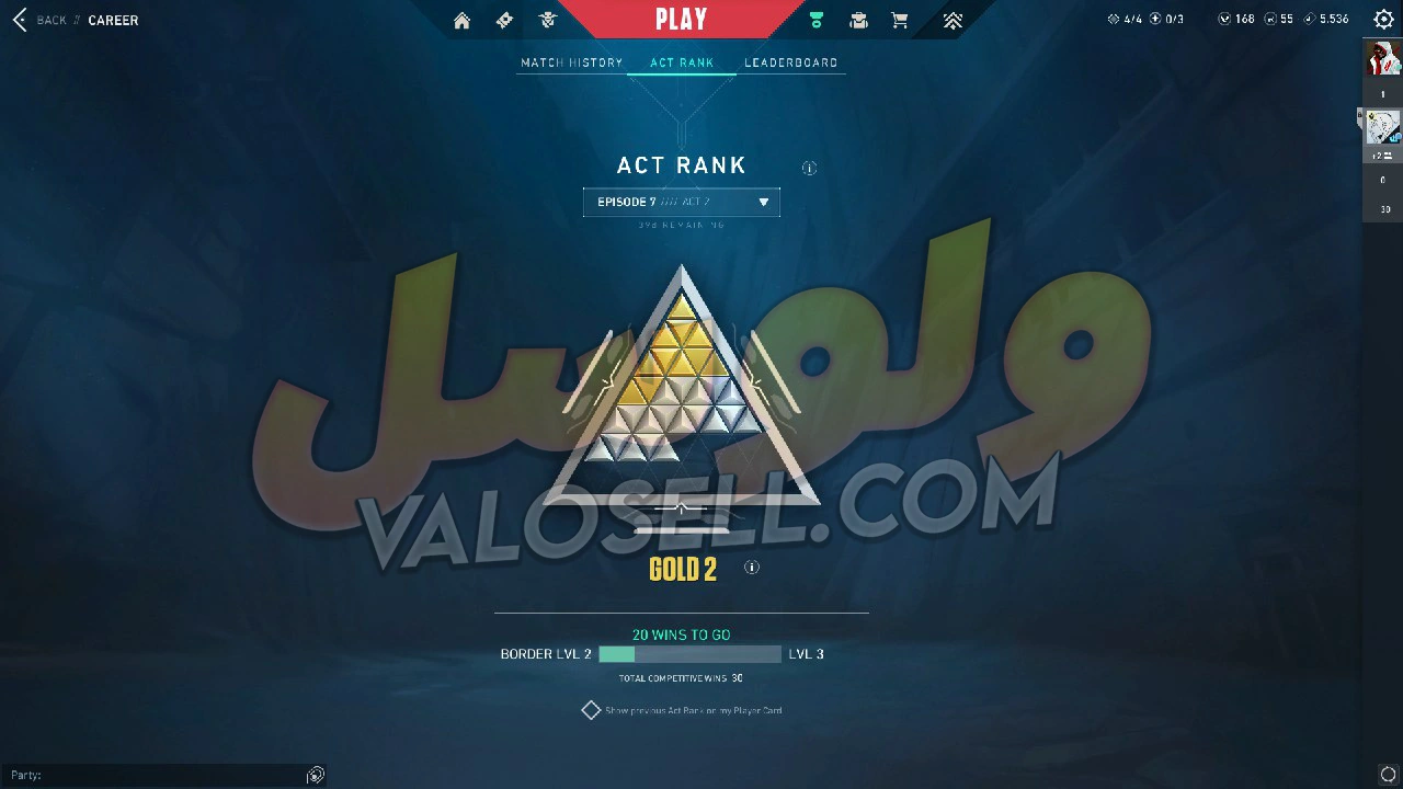 اکانت ولورانت رنک Gold 2 کد 3695 - Image 2
