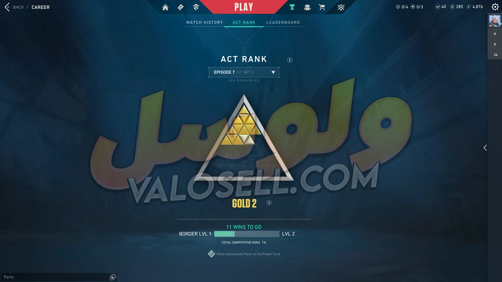 اکانت ولورانت رنک Gold 2 کد 3698 - Image 2