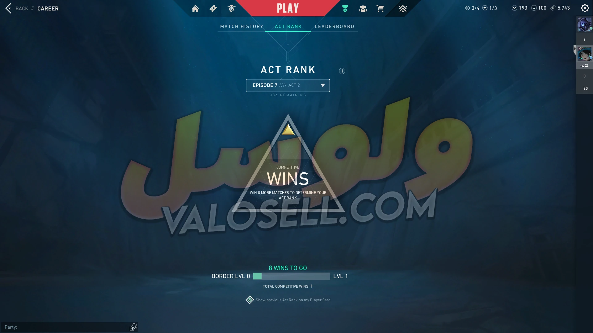 اکانت ولورانت رنک Gold 2 کد 3715 - Image 2