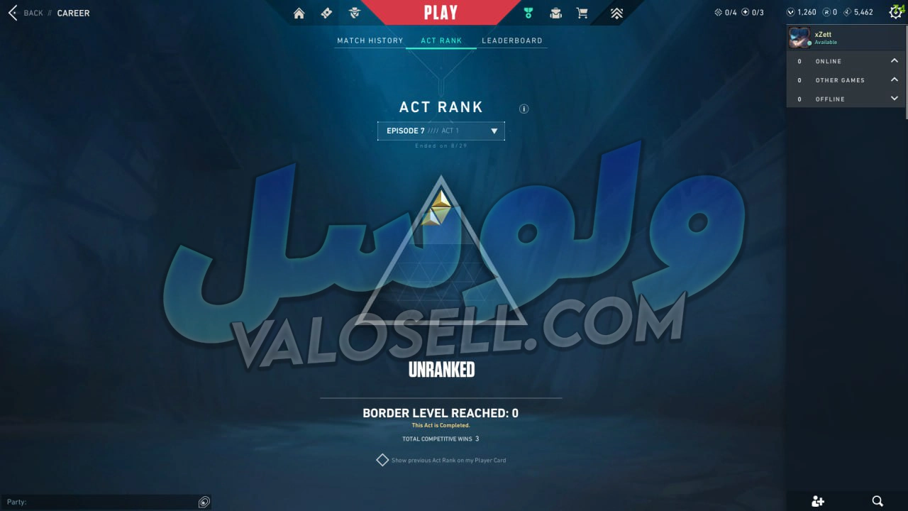 اکانت ولورانت رنک Gold 2 کد 3717 - Image 2