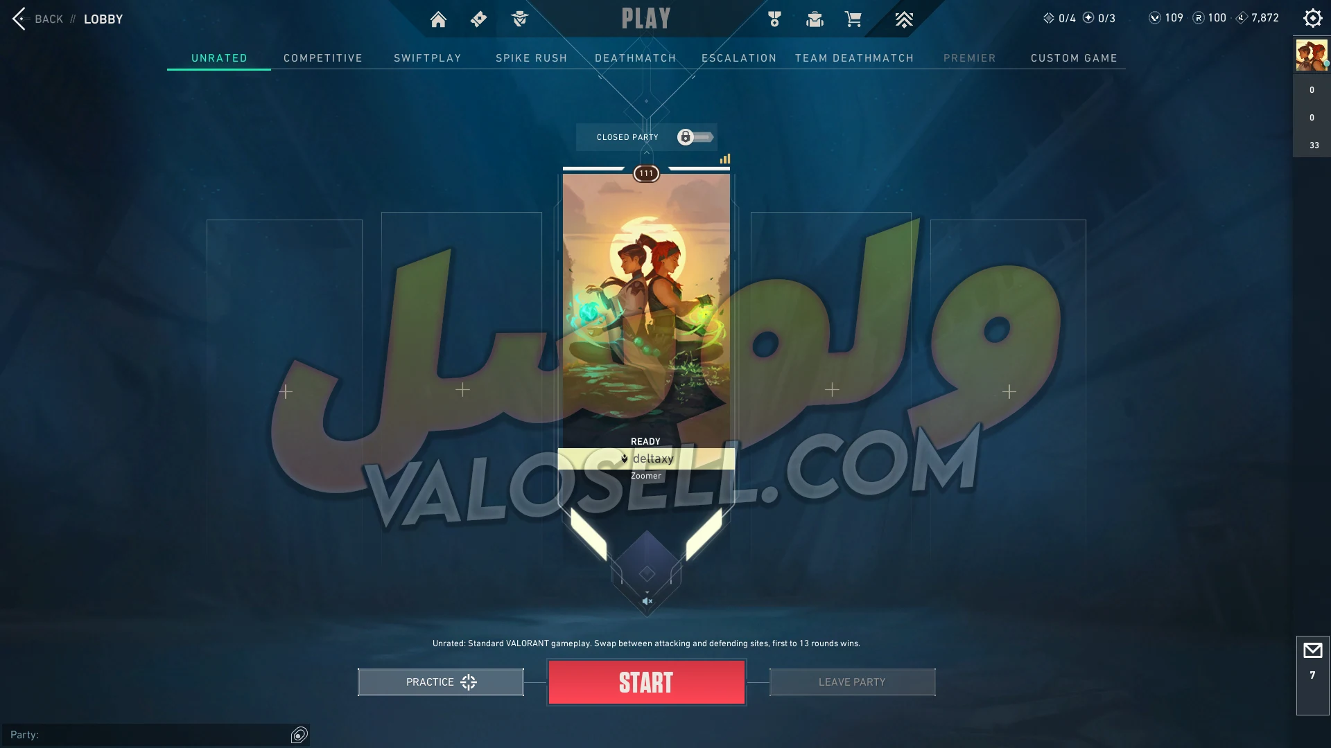 اکانت ولورانت رنک Unranked کد 3735 - تصویر 2