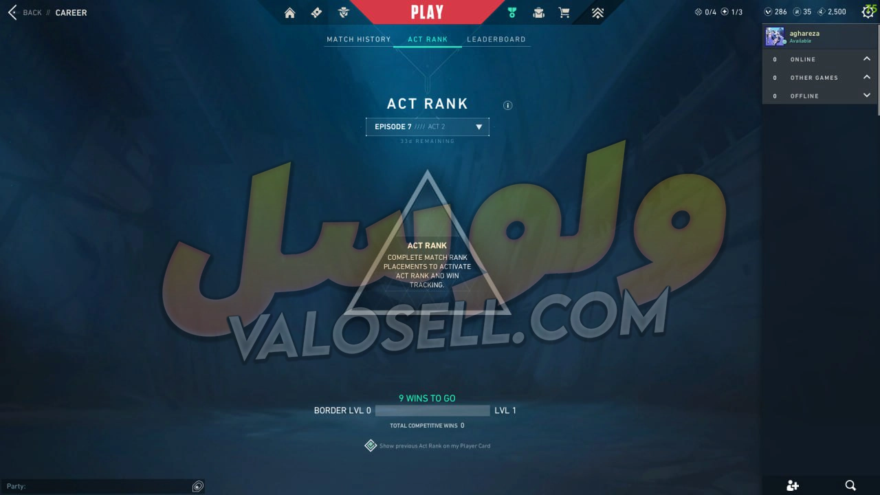 اکانت ولورانت رنک Gold 2 کد 3782 - Image 2