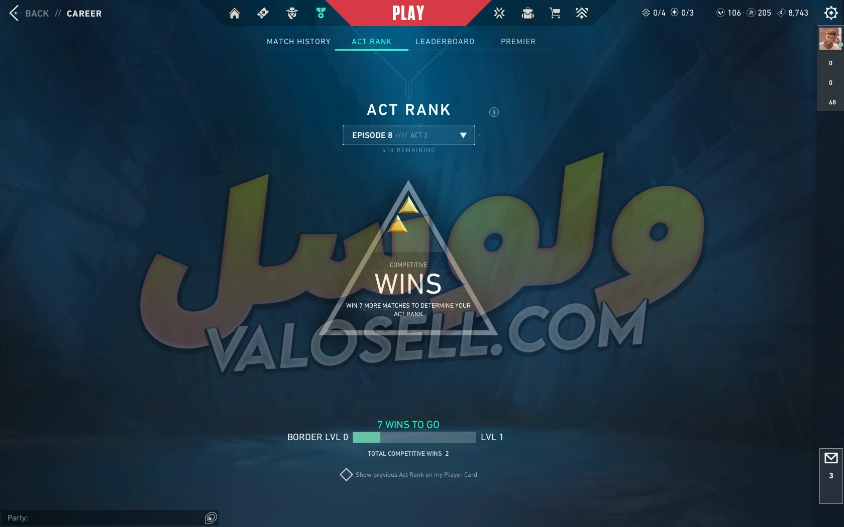 اکانت ولورانت رنک Gold 2 کد 4213 - Image 2