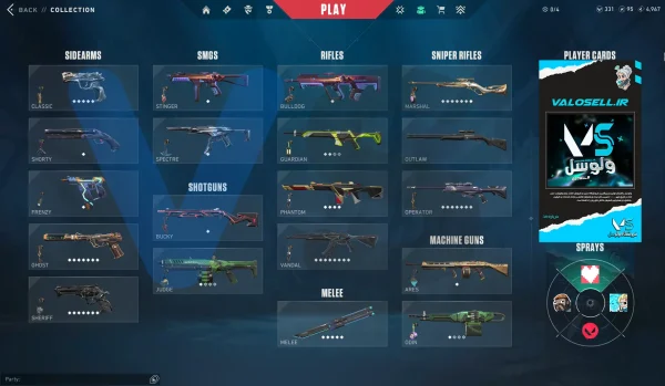 اکانت ولورانت رنک Unranked کد 4544