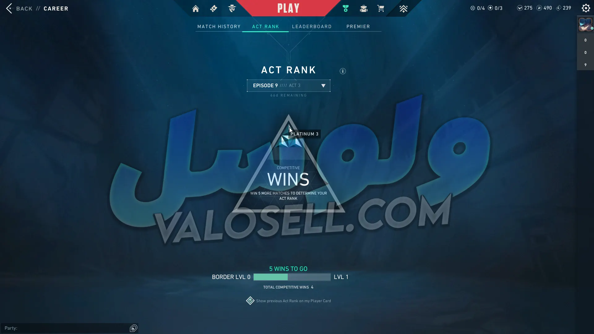 اکانت ولورانت رنک Platinum 3 کد 4975 - Image 2