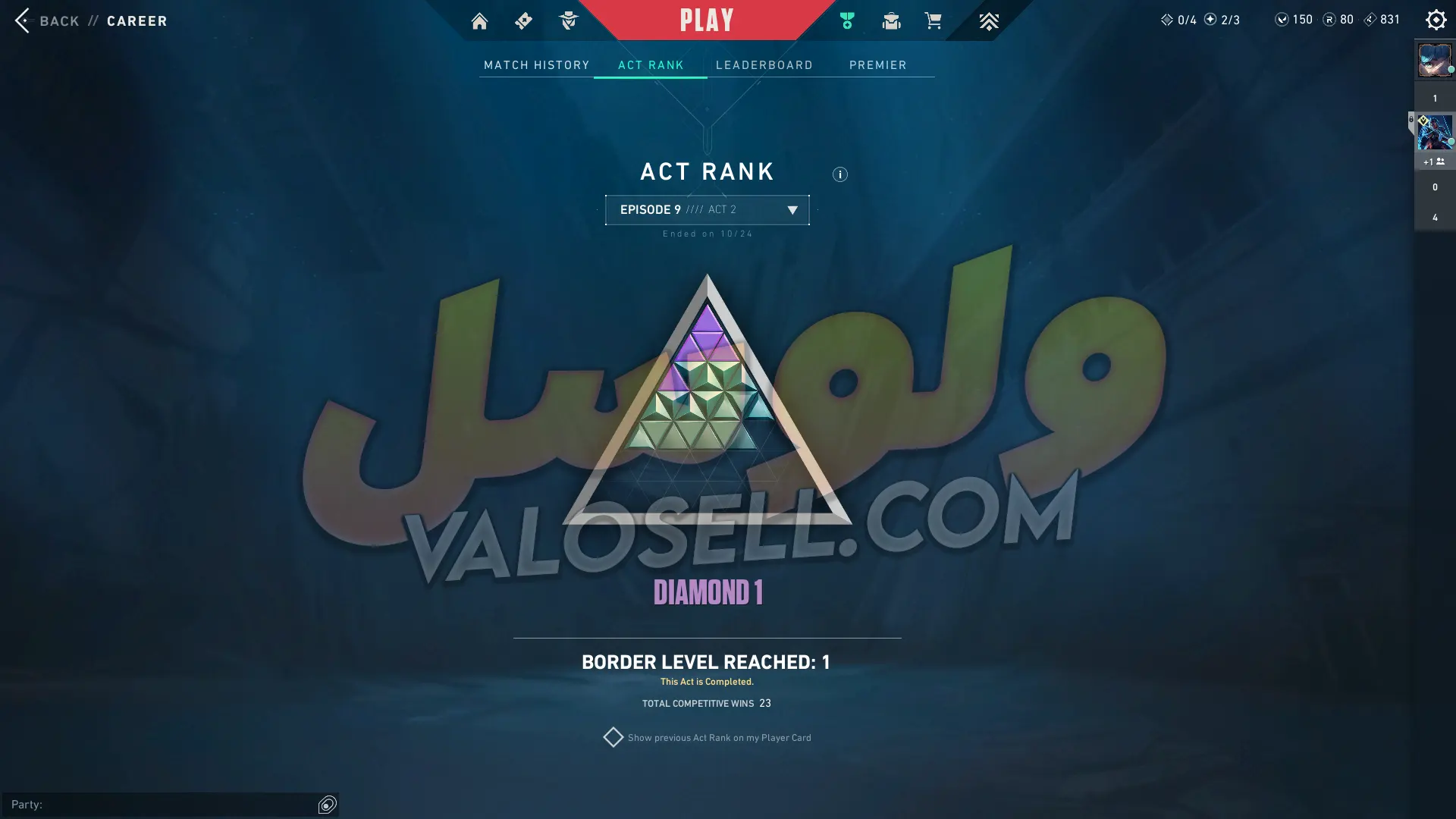 اکانت ولورانت رنک Platinum 1 کد 5045 - Image 2