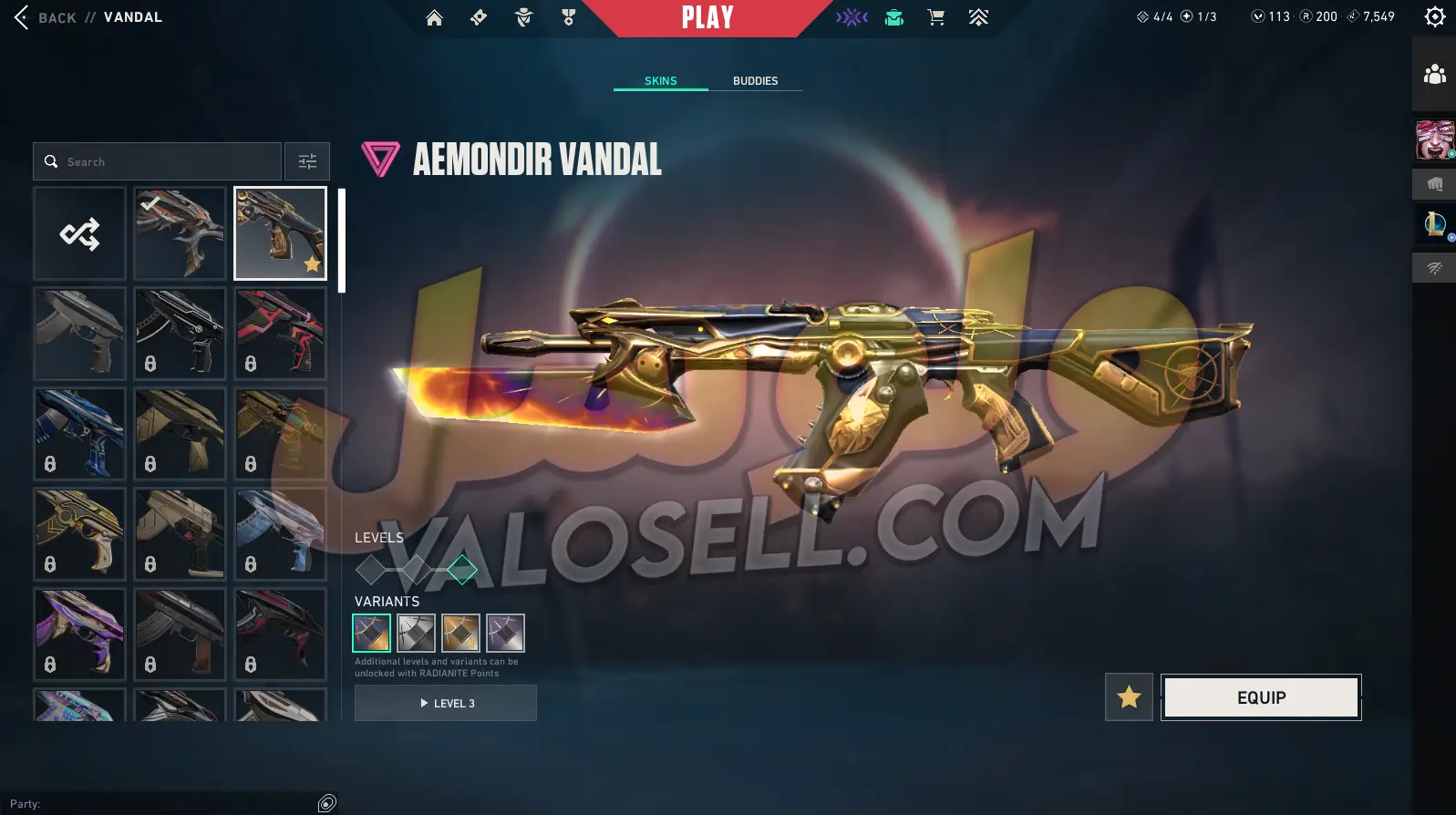 اکانت ولورانت رنک Diamond 1 کد 6286 - Image 3