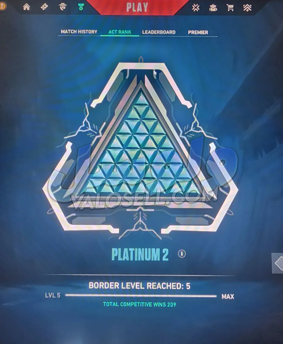 اکانت ولورانت رنک Platinum 1 کد 6422 - Image 2
